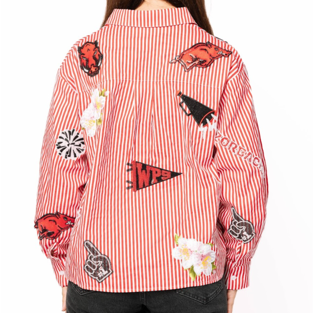 Queen Of Sparkles Mini Icon Button Down