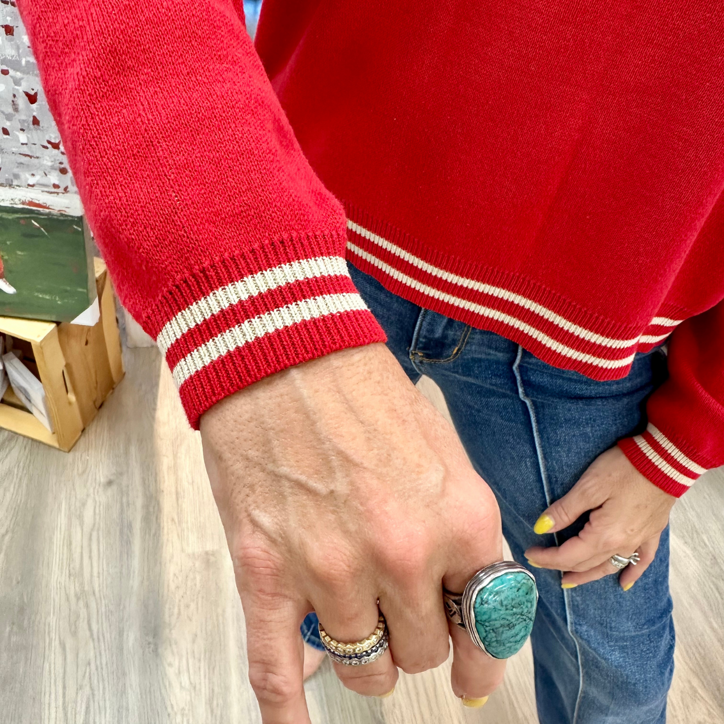 Town Pride - Arkansas Raglan Sweater (Red)