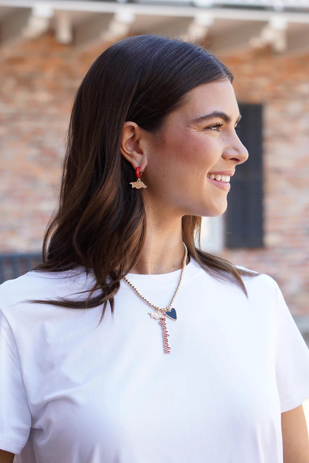 Canvas Beaded Charm Necklace