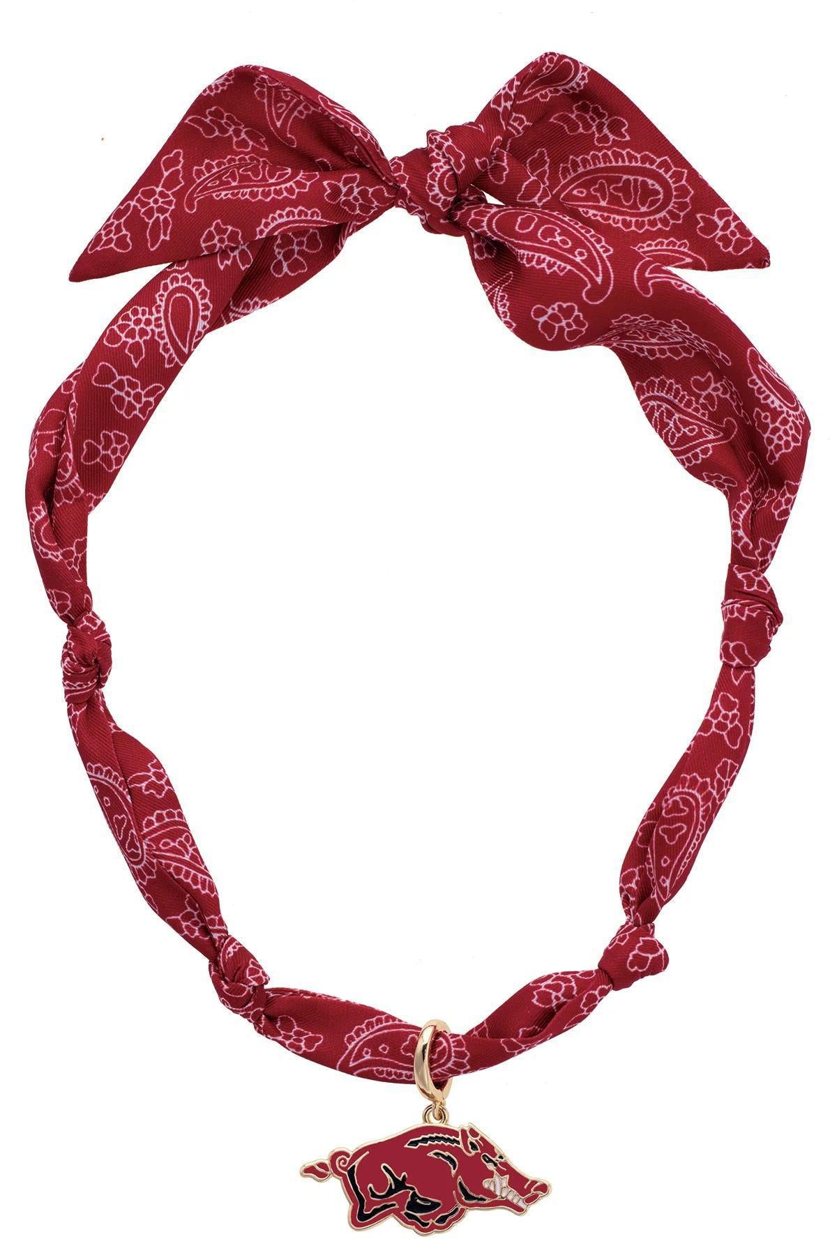 Canvas Razorback Bandana Necklace