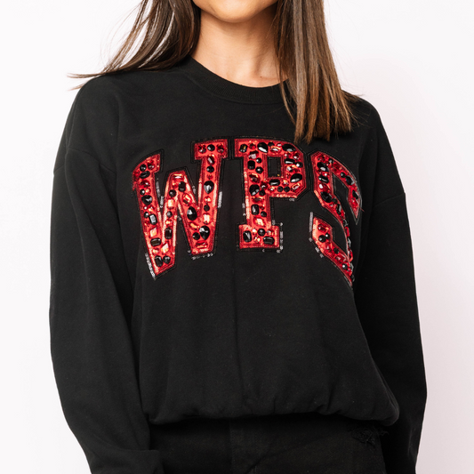 Queen Of Sparkles Black WPS Gem Sweatshirt