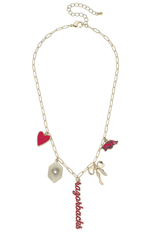 Canvas Arkansas Charm Necklace