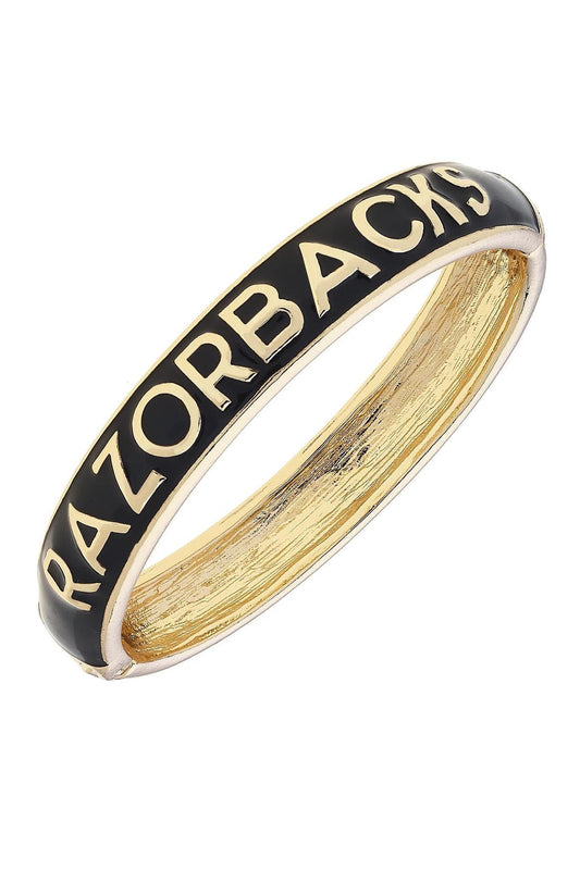 Canvas Black Razorback Hinge Bangle