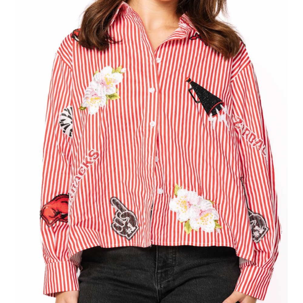 Queen Of Sparkles Mini Icon Button Down
