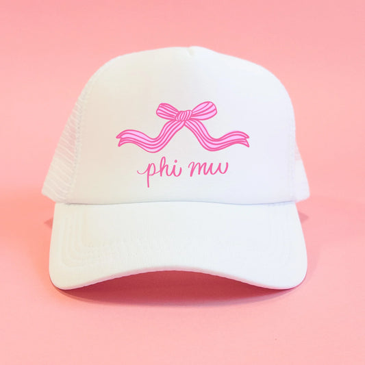 Phi Mu Bow Trucker Hat