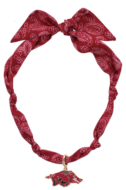 Canvas Razorback Bandana Necklace