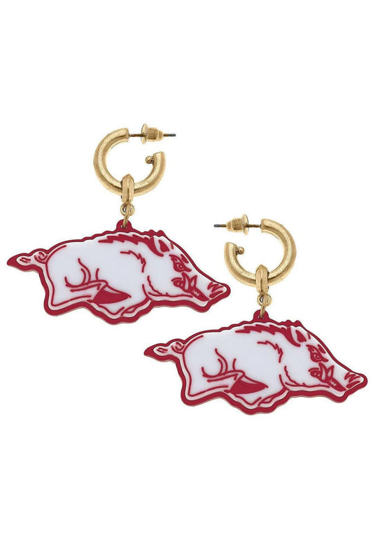 Canvas Resin Hog Earring